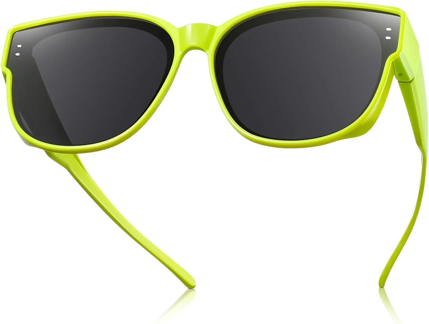 Br’Guras Polarized Oversized Fit over Sunglasses Over Glasses with Cat Eye Frame for Women&Men