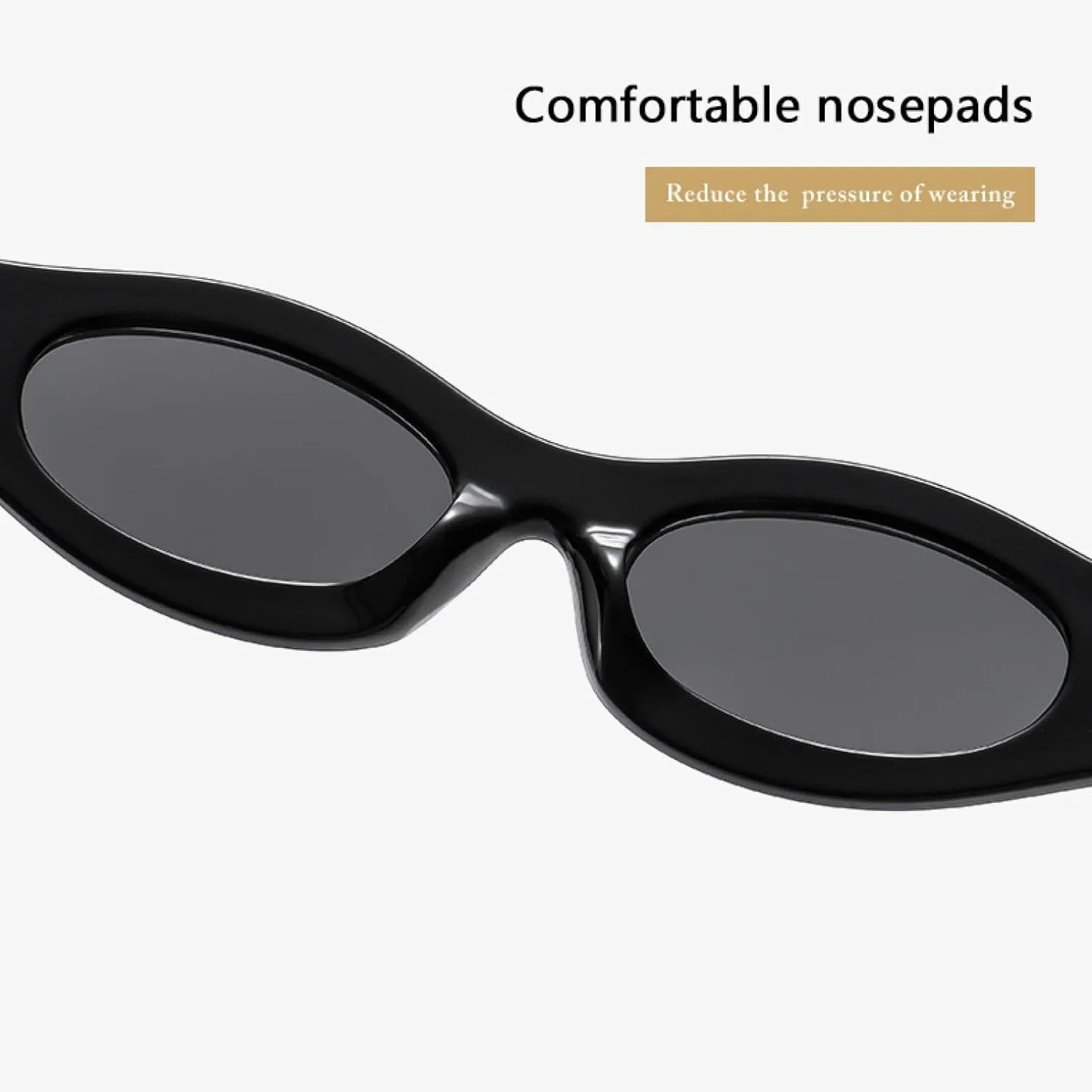 Fashion Retro Cat Eye Small Frame Sunglasses Irregular Personality Men Women High-end Sunglasses