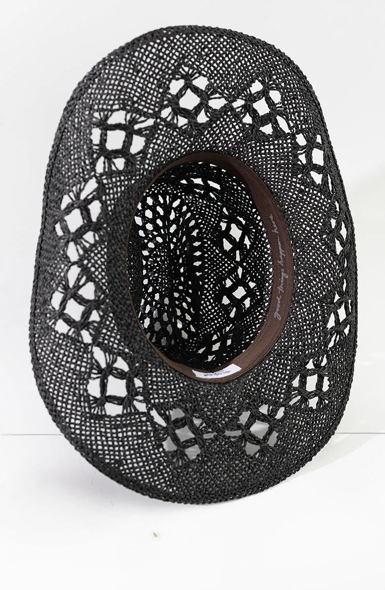Flea Style Dallas Black Straw Western Hat