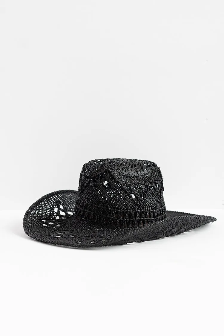 Flea Style Dallas Black Straw Western Hat