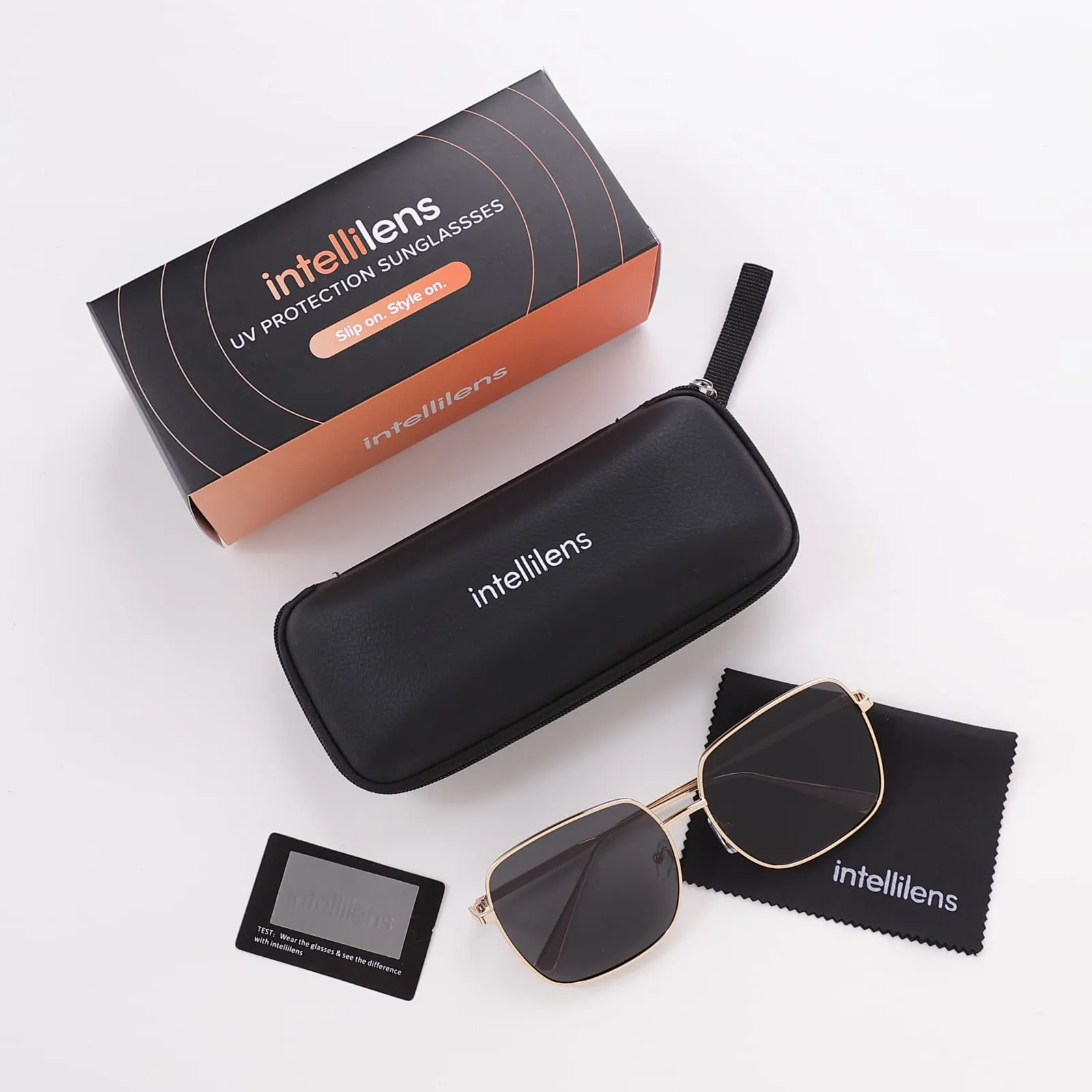 Intellilens | Branded Latest and Stylish Sunglasses | Polarized and 100% UV Protected | Light Weight, Durable, Premium Looks | For Women | Black Lenses | Square | Large