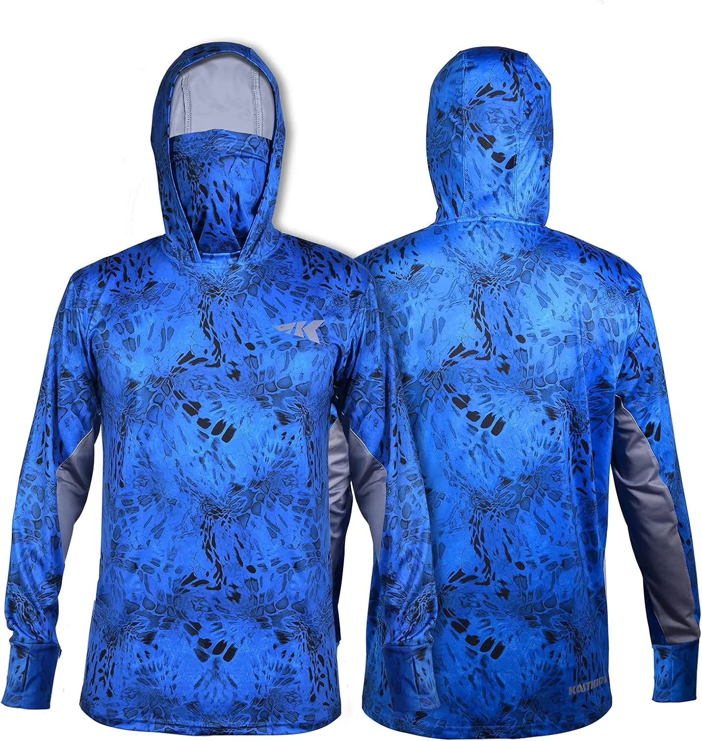 KastKing UPF 50 Fishing Hoodie Shirt for Men and Women, Long Sleeve Fishing Hiking Shirt, Breathable Moisture Wicking