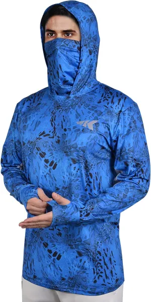 KastKing UPF 50 Fishing Hoodie Shirt for Men and Women, Long Sleeve Fishing Hiking Shirt, Breathable Moisture Wicking