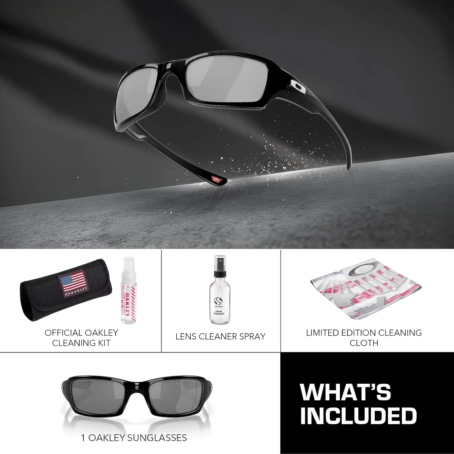 OAKLEY FIVES SQUARED OO9238 Sunglasses With Official Eyewear Kit Bundle