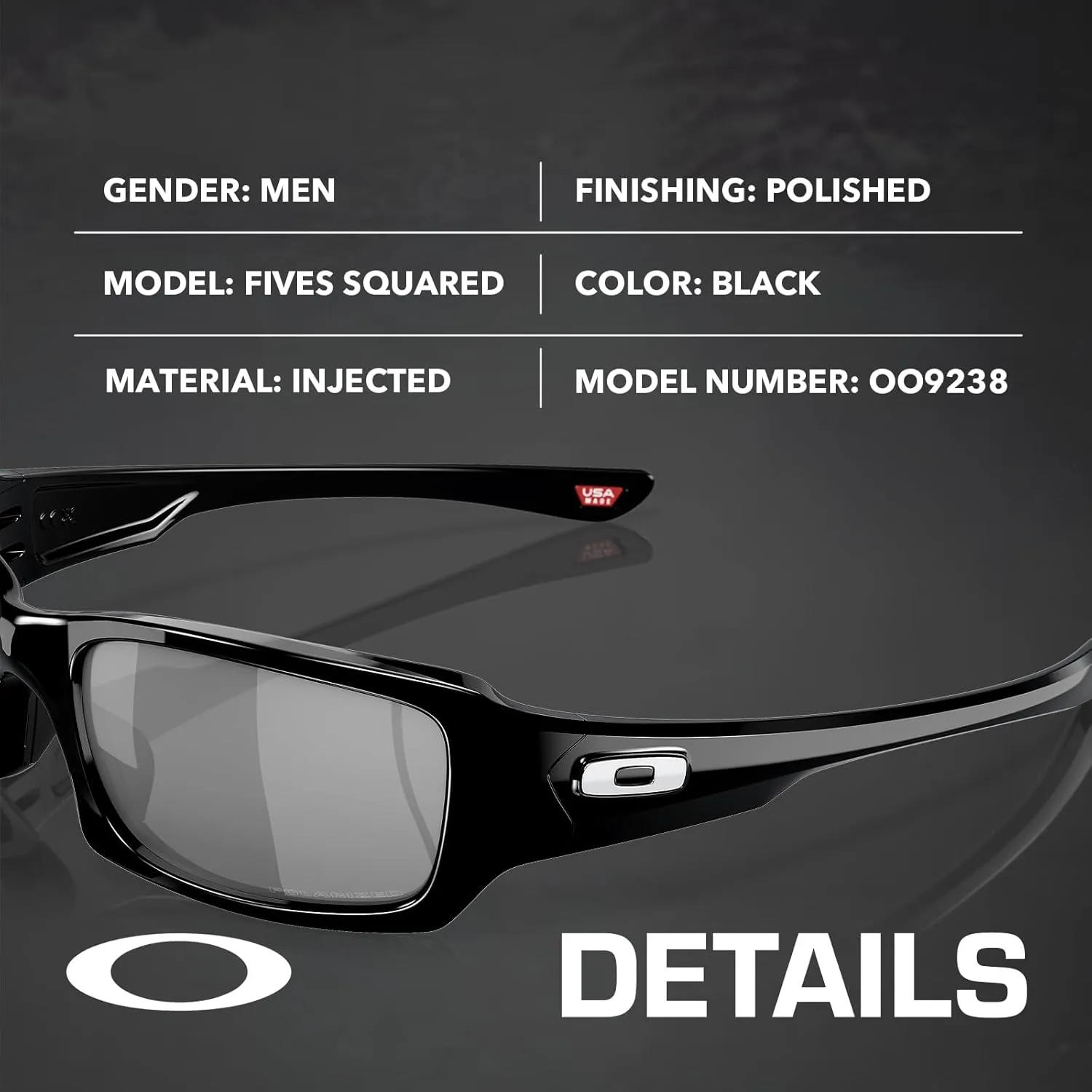 OAKLEY FIVES SQUARED OO9238 Sunglasses With Official Eyewear Kit Bundle