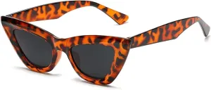 Retro Cat Eye Sunglasses Women Fashion Green Glasses Lady Vintage Shades