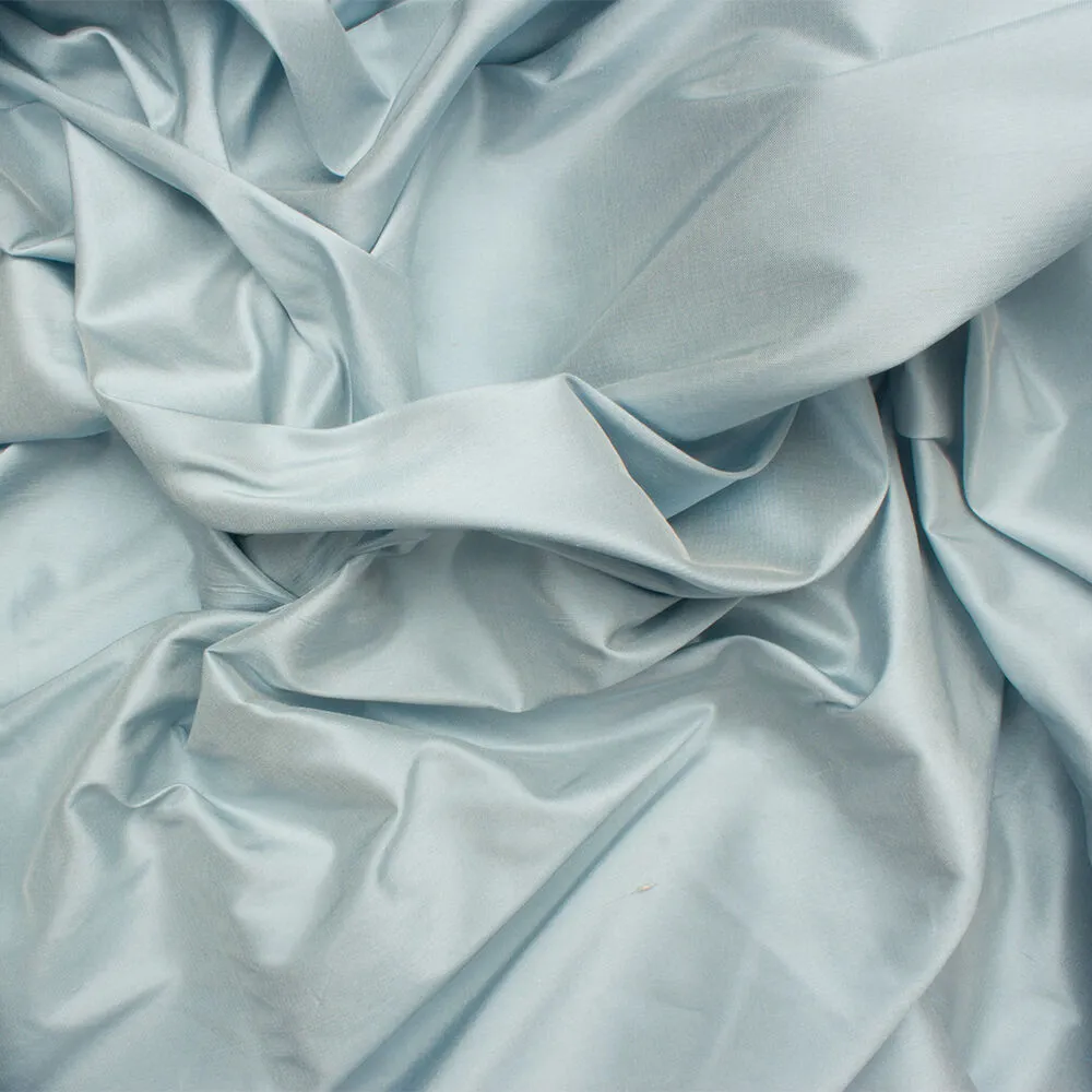 Sky Blue Powerloom Silk Dupion