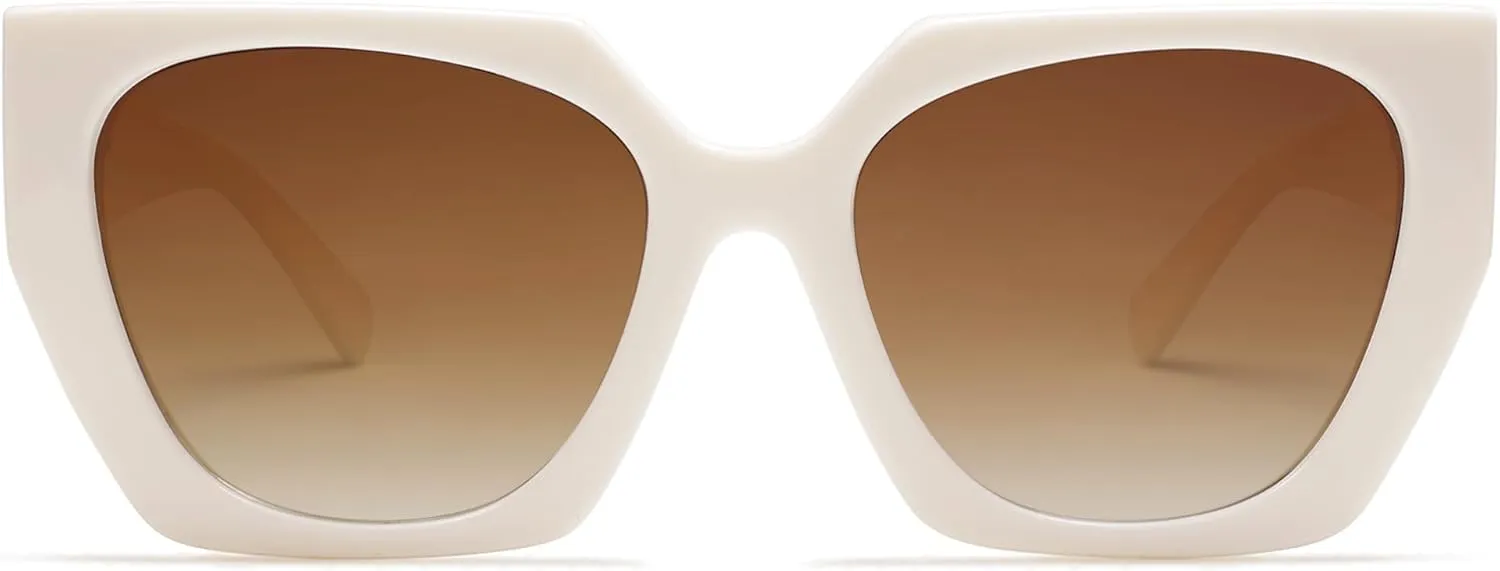 SOJOS Trendy Oversized Polarized Sunglasses Womens Big Square Cateye Sunnies, Lentes de sol para mujer SJ2205