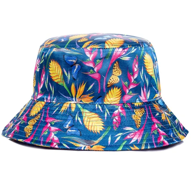 Ultrendy Tropical Patterned Bucket Hats