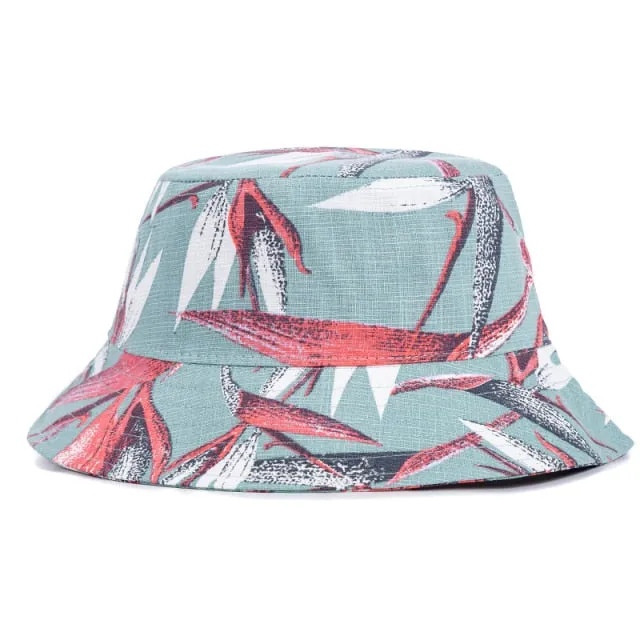 Ultrendy Tropical Patterned Bucket Hats