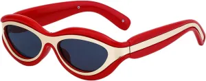 Vintage Rectangle Sunglasses Women Fashion Ocean Film Men Uv400