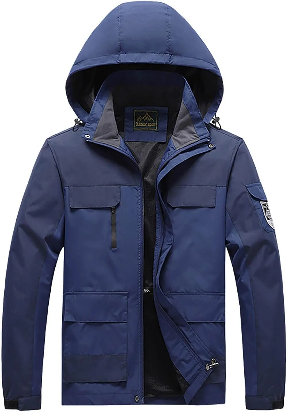 Waterproof Jackets for Men Raincoat for Men Mens Windbreaker Jackets Lightweight Softshell for Hiking Fishing