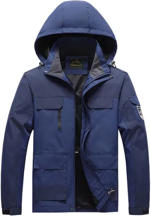 Waterproof Jackets for Men Raincoat for Men Mens Windbreaker Jackets Lightweight Softshell for Hiking Fishing