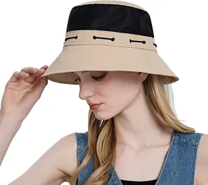 Women Sun Hat Wide Brim Protection Beach Hat Adjustable Bucket Hat Summer Hats Embroide Bucket Hats for Teens