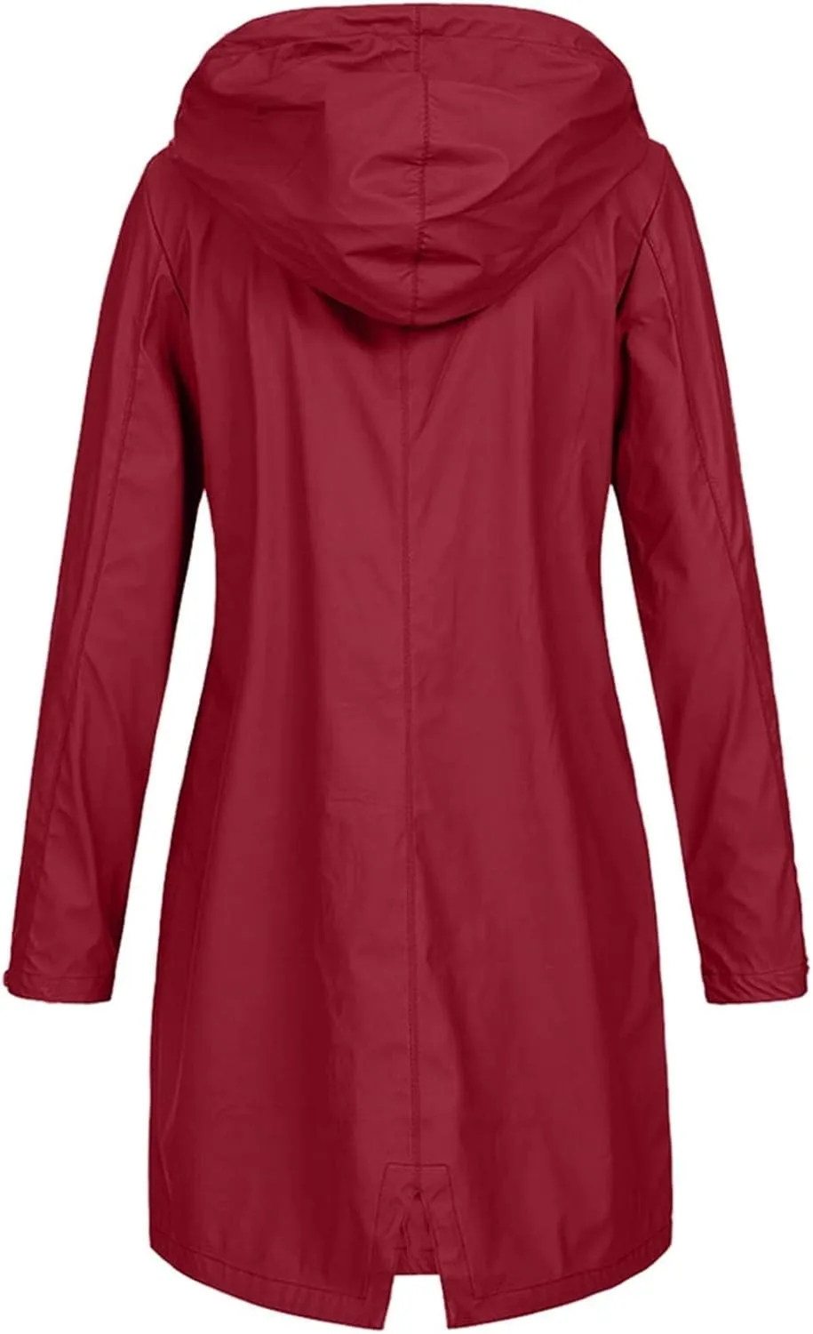 Womens Long Rain Jacket with Hood Waterproof Lightweight Raincoat Outdoor Research Travel Jacket