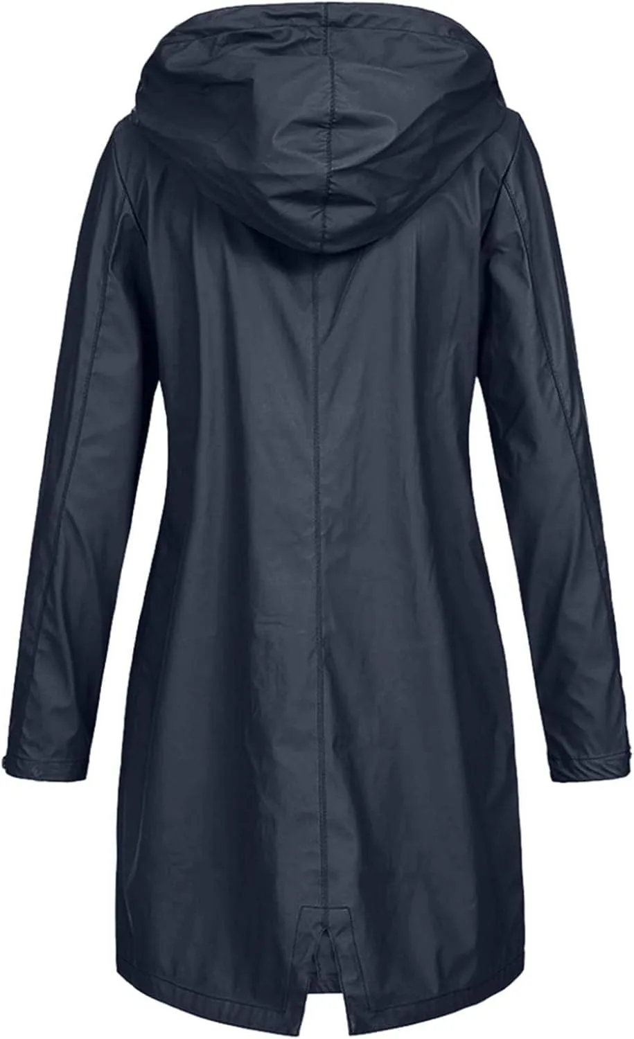 Womens Long Rain Jacket with Hood Waterproof Lightweight Raincoat Outdoor Research Travel Jacket