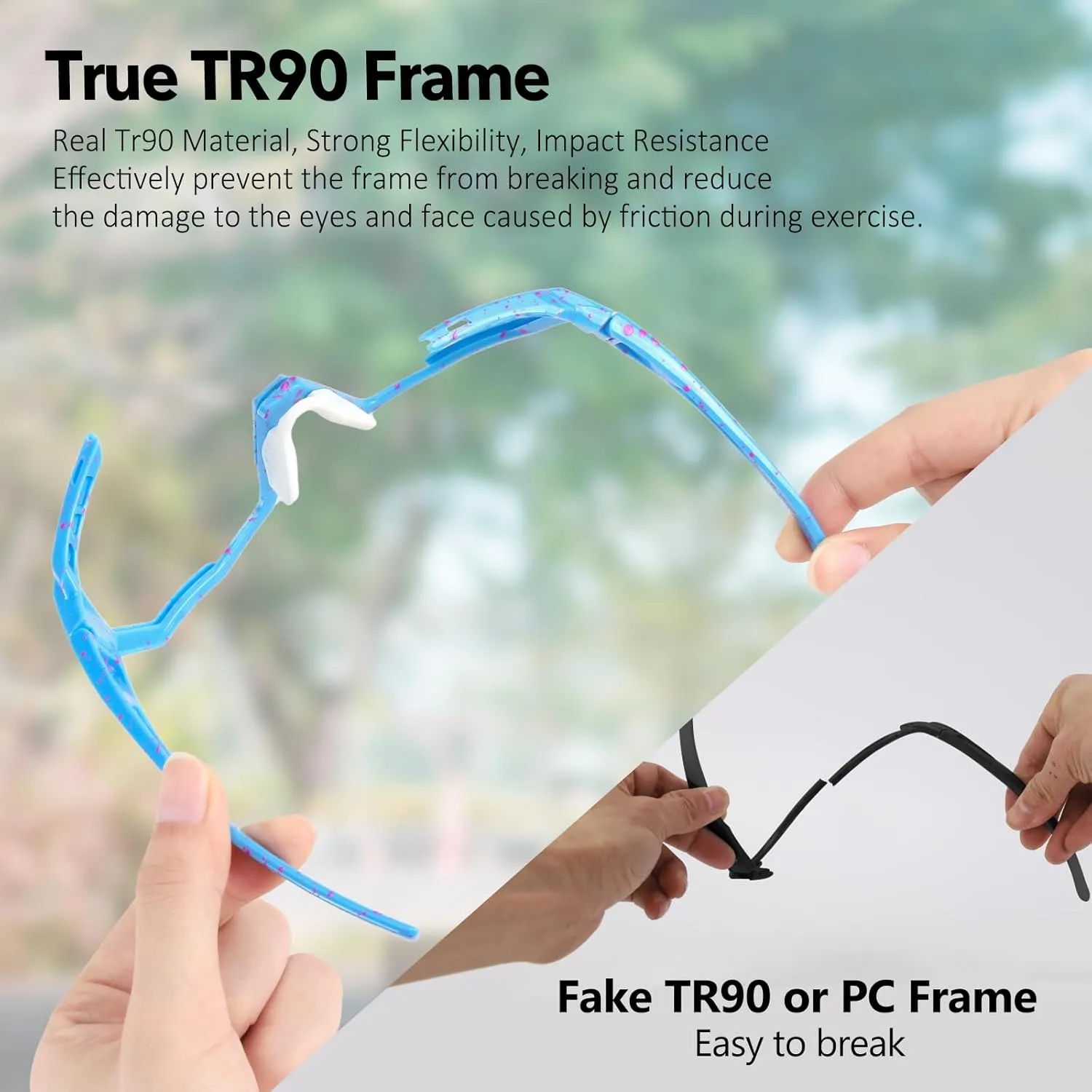 Youth Baseball Sunglasses for Boy 8-12 with 3 Interchangeable Lenses,TR90 Frame UV400 Protection Biking Glasses
